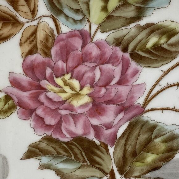 CT Germany Porcelain Plate Hand Painted Floral Pink Flowers Console Decorative - Picture 4 of 10